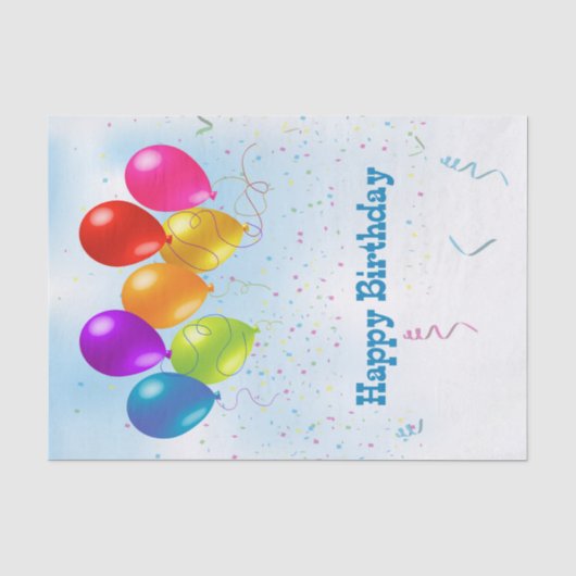 Feestpartijballonnen, Confetti Tissuepapier (Voorkant)