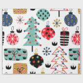 feestpatroon feestdagen kerstmis cadeaupapier (Vlak)