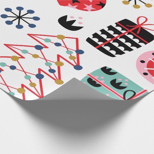 feestpatroon feestdagen kerstmis cadeaupapier (Hoek)