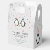 Feestpinguïns, waterverf, kinderverjaardag bedankdoosjes (Geopend)