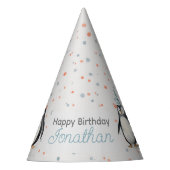 Feestpinguïns, waterverf, kinderverjaardag feesthoedjes (Voorkant)