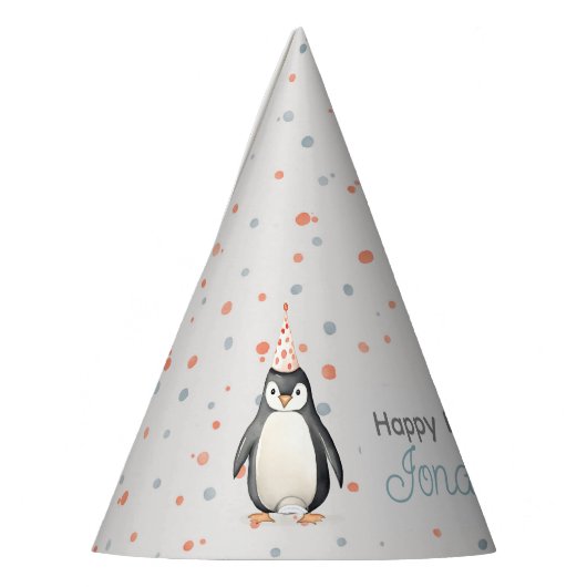 Feestpinguïns, waterverf, kinderverjaardag feesthoedjes (Links)