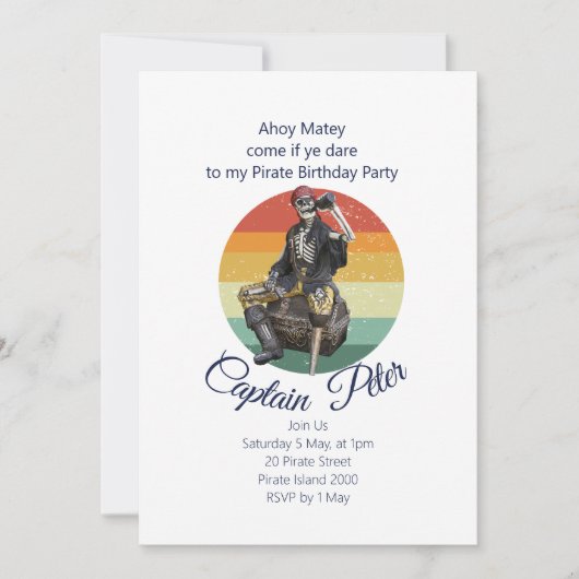 Feestpiraat Kaart (Voorkant)