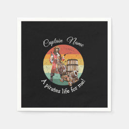 Feestpiraat zwarte servetten