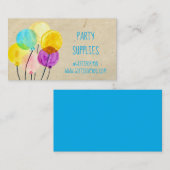 Feestplaats moderne ballonnen visitekaartje (Voorkant / Achterkant)