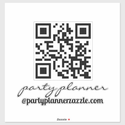 Feestplanner Elke Zakelijke QR-code Auto  Sticker (Vel)