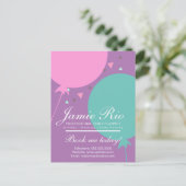Feestplanner Verjaardagsplanning Ballon Confetti Briefkaart (Staand voorkant)