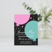 Feestplanner Verjaardagsplanning Ballon Confetti Briefkaart (Staand voorkant)