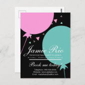 Feestplanner Verjaardagsplanning Ballon Confetti Briefkaart (Voorkant / Achterkant)