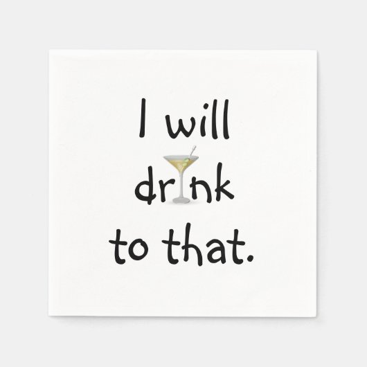 Feestplezier met Martini Servet (Voorkant)
