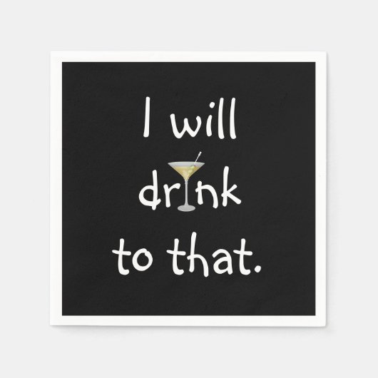 Feestplezier met Martini Servet (Voorkant)