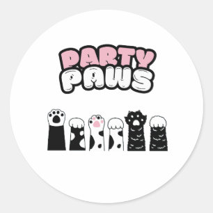 FEESTPOTEN RONDE STICKER