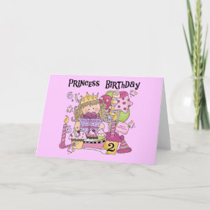Feestprinses 2e Verjaardag Tshirts en geschenken Kaart