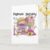 Feestprinses 2e Verjaardag Tshirts en geschenken Kaart (Gele Bloem)