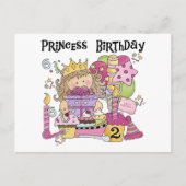 Feestprinses 2e Verjaardag Tshirts en geschenken Uitnodiging Briefkaart (Voorkant)