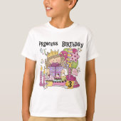 Feestprinses 3e verjaardag Tshirts en geschenken (Voorkant)