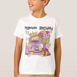 Feestprinses 3e verjaardag Tshirts en geschenken
