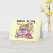 Feestprinses 3e verjaardag Tshirts en geschenken Kaart (Gele Bloem)