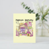 Feestprinses 4e Verjaardag Tshirts en geschenken Uitnodiging Briefkaart (Staand voorkant)