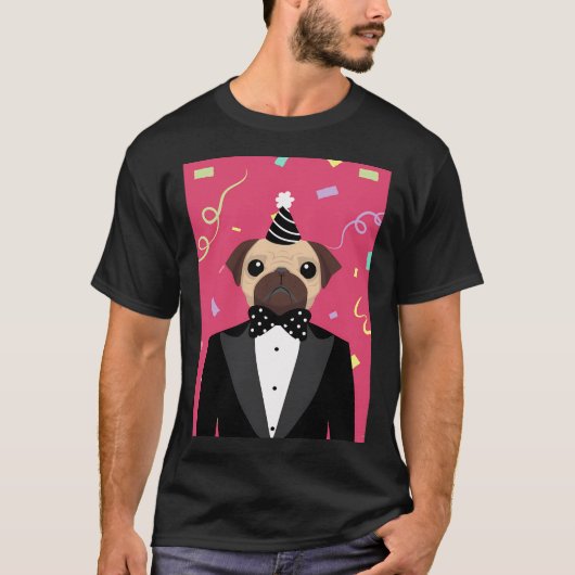 Feestpug T-shirt (Voorkant)