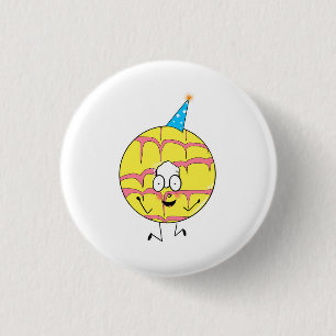 feestring, leuk thema cookie ronde button 3,2 cm