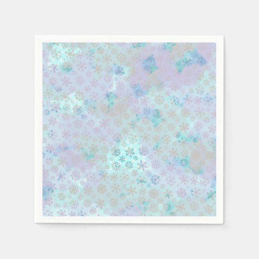Feestservetten sneeuwvlokken servet (Voorkant)