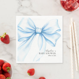 Feestservetten voor baby shower met adorable strik servet