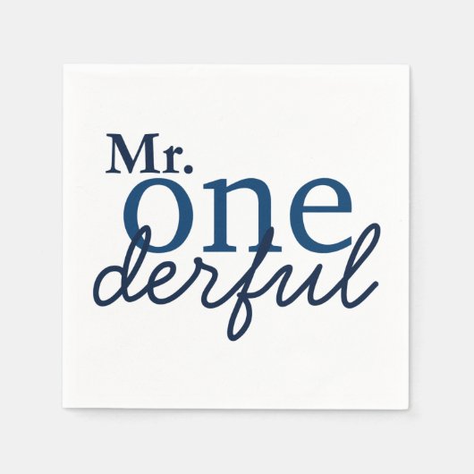 Feestservetten voor de heer Onederful Servetten (Voorkant)