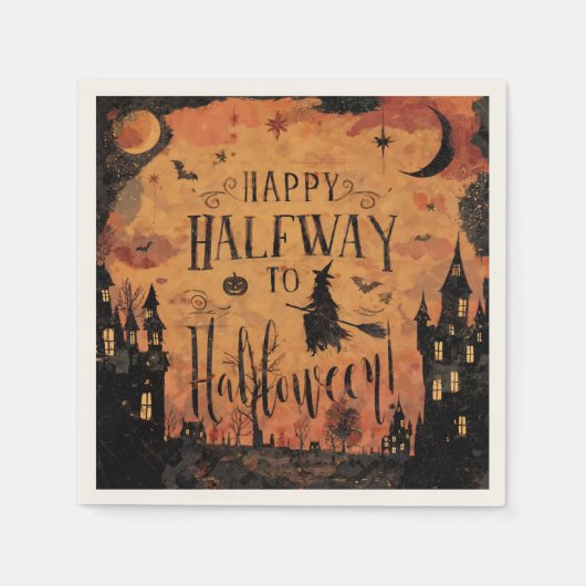 Feestspullen halverwege Halloween Servet (Voorkant)
