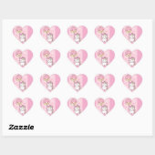 Feeststicker eenhoorn hart sticker (Vel)