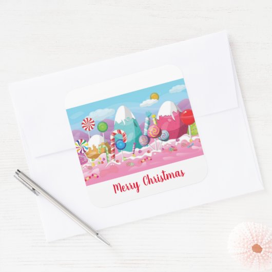 Feeststickers Vierkante Sticker (Envelop)