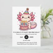 Feesttaart Axolotl Verjaardag Kaart (Staand voorkant)