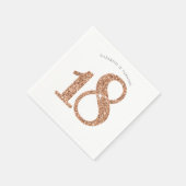 FEESTTAFEL GROTE LEEFTIJD modern 18 roos gouden gl Servet (Hoek)