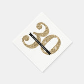 FEESTTAFEL GROTE LEEFTIJD moderne 30 gouden glitte Servet (Hoek)