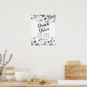 Feesttaxi's drinken en rijden geen eucalyptus poster (Keuken)