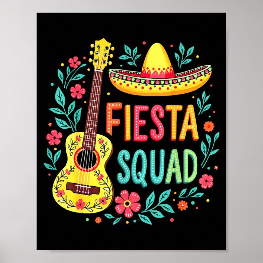 Feestteam bijpassende cinco de mayo Mexicaanse fee Poster (Voorkant)