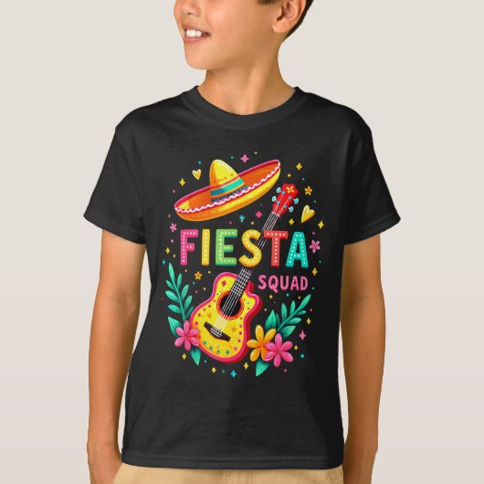 Feestteam bijpassende cinco de mayo Mexicaanse fee T-shirt (Voorkant)