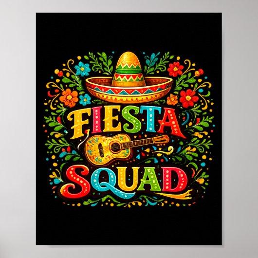 Feestteam Cinco De Mayo Grappig Mexicaans Feest Ma Poster (Voorkant)