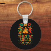 Feestteam grappig cinco de mayo hoed cactusFi Sleutelhanger (Voorkant)