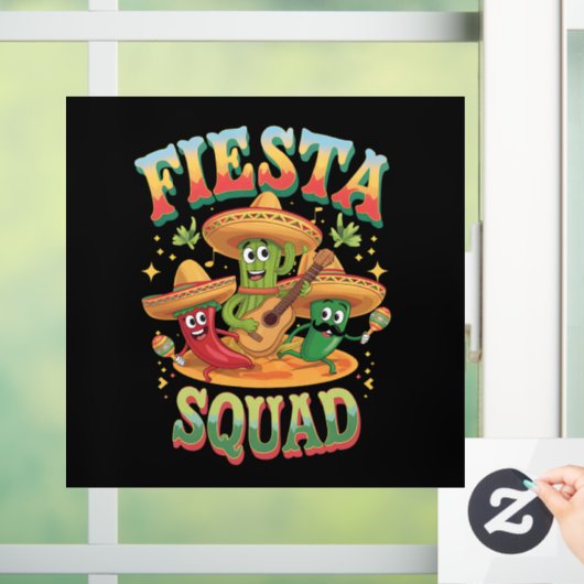 Feestteam Grappig Cinco De Mayo Mexicaans Feest Raamsticker (Huis)