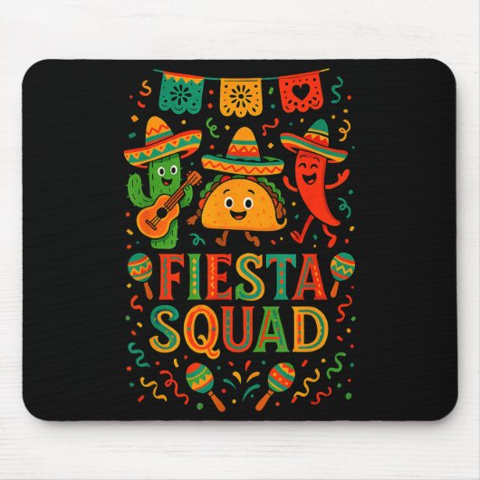 Feestteam grappige cinco de mayo hoed cactusFi Muismat (Voorkant)