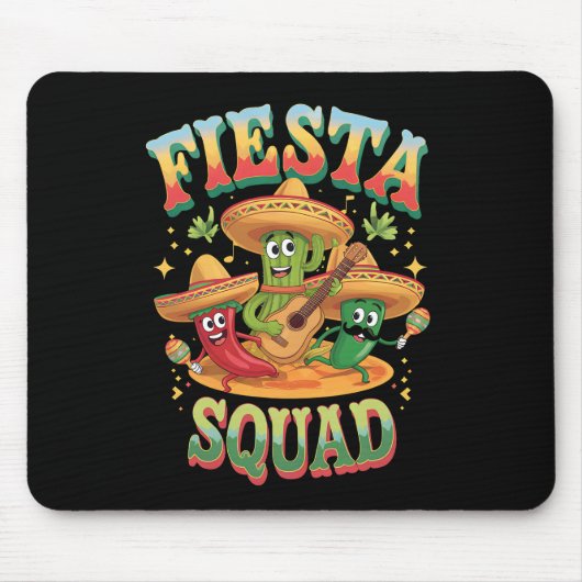 Feestteam Grappige Cinco De Mayo Mexicaans Feest Muismat (Voorkant)