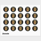 Feestteam Grappige Cinco De Mayo Mexicaans Feest Ronde Sticker (Vel)