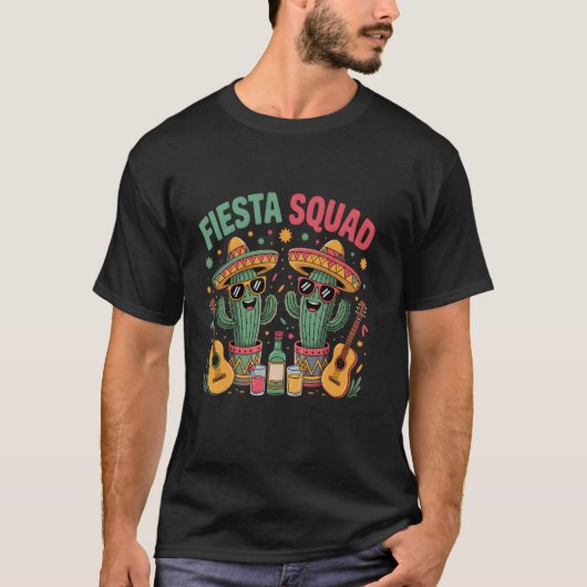 Feestteam Mexicaanse Partij 5 De Mayo Grappige Cin T-shirt (Voorkant)