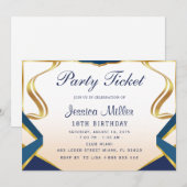 Feestticket Uitnodiging (Voorkant / Achterkant)