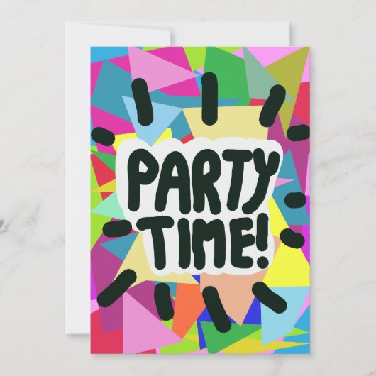 Feesttijd 50e verjaardag elke leeftijd personalise kaart (Voorkant)