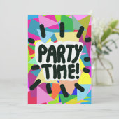 Feesttijd 50e verjaardag elke leeftijd personalise kaart (Staand voorkant)