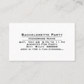 Feesttijd Bachelorette Celebration Uitnodiging (Achterkant)