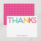 Feesttijd bedankkaartjes - Blauw Notitiekaartje (Voorkant / Achterkant)