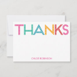 Feesttijd bedankkaartjes - Blauw Notitiekaartje